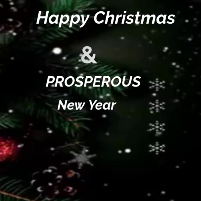Copy of Black Joyful Christmas And New Year Wishes Instagram Post ...
