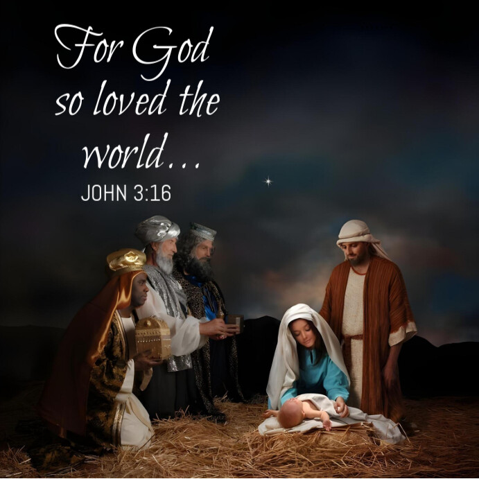 Copy of Black Joyful Christmas Bible Verse Instagram Post | PosterMyWall