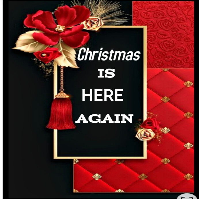Black Joyful Christmas Instagram Post Template | PosterMyWall