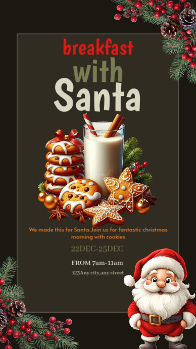 Black Joyful Christmas Instagram Story template