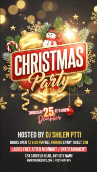 Black Joyful Christmas Party Instagram Story  Instagram Story template
