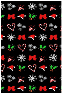 Black Joyful Christmas Symbols On Black  Poster template
