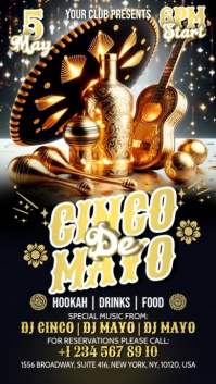 Black Joyful Cinco de Mayo Celebration Digital Display Video template