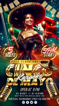 Black Joyful Cinco de Mayo Celebration Instagram Story Video template