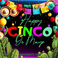 Black Joyful Cinco de Mayo Celebration Instagram Post Video template