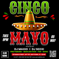 Negro Cinco de Mayo Celebration Instagram-opslag Template