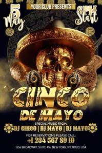 Black Joyful Cinco de Mayo Celebration Poster Video template