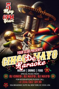 Black Joyful Cinco de Mayo Drinko Banner 4' × 6' template