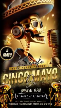 Black Joyful Cinco de Mayo Party Instagram Story Video template