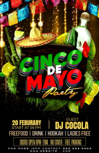 Black Joyful Cinco de Mayo Party Tabloid Video template