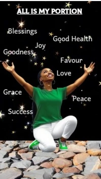 Black Joyful Claiming My Blessings Instagram Story template