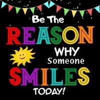 Black Joyful Classroom Behavior Poster , Be The Reason Why Someone Smiles Today Video Poster Instagr template