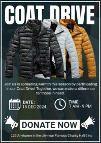 Black Joyful Coat Drive A4 template