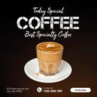 Black Joyful Coffee Shop Menu Poster Flyer Instagram Post Instagram-Beitrag template
