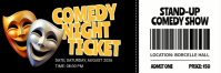 Black Comedy Night Ticket Encabezado de Twitter Template