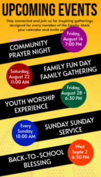 Black Joyful Community Events Business Card Besigheidskaart template