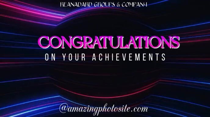 Plantilla de Black Joyful Congratulations Video Digital Display (16:9 ...