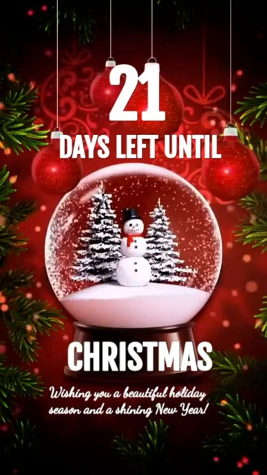 Black Joyful Countdown To Christmas Instagram Reel Template | PosterMyWall