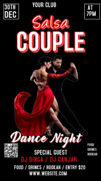 Black Joyful Couple Dance Instagram Story template