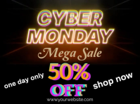 Black Joyful Cyber Monday Yard Sign template