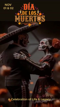 Black Joyful Día De Los Muertos: Dance Of Remembrance Instagram Story template
