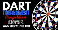 Black Joyful Dart Tournament Facebook Shared template