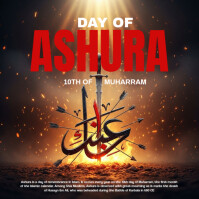 Black Joyful Day Of Ashura Instagram Post Instagram-opslag template
