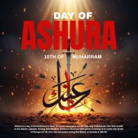 Black Joyful Day Of Ashura Instagram Post Wpis na Instagrama template