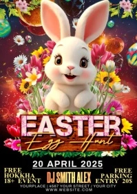 Black Joyful Easter A1 template