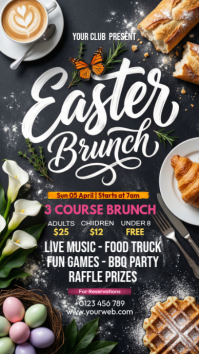 Black Joyful Easter Brunch Instagram Story template