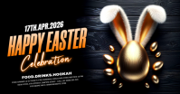 Black Joyful Easter Celebration Facebook Shared Image template