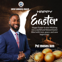 Black Joyful Easter Celebration Instagram Post template