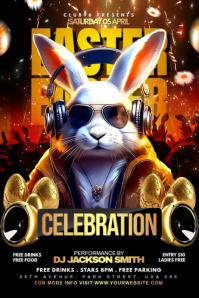 Black Joyful Easter Celebration Poster Video template