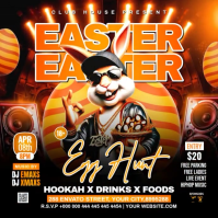 Black Joyful Easter Egg Hunt Event Instagram Post Video template