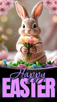 Black Joyful Easter Instagram Story template