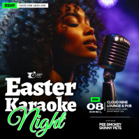 Black Joyful Easter Karaoke Night Instagram Post template