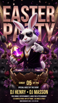 Black Joyful Easter Party Instagram Story template