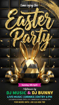 Black Joyful Easter Party Instagram Story template
