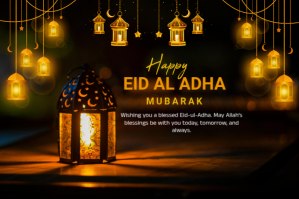 Hitam Black Joyful Eid Al Adha Label Label Template
