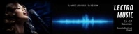 Black Joyful Electro Music  Banner 2' × 8' template