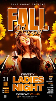 Black Joyful Fall Party  Instagram Story template