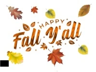 Black Joyful Fall Yall , Happy Fall Yall Video Yard Sign template