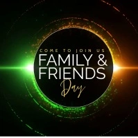 Black Joyful Family And Friends Day Instagram Instagram-bericht template
