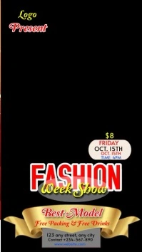 Black Joyful Fashion Show Video Design Tiktok template