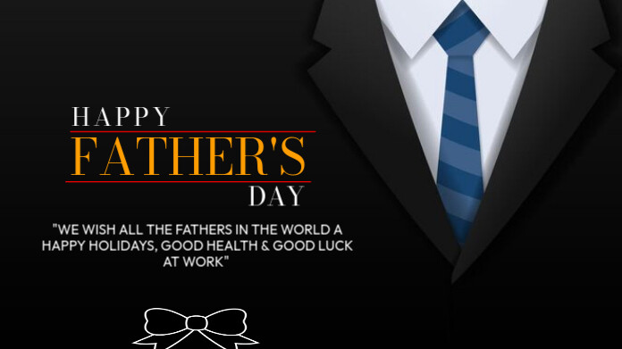 Black Joyful Fathers Day Twitter Post template
