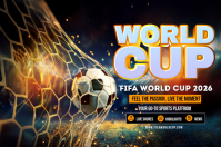 Black Joyful FIFA World Cup 2026 Poster Póster template