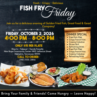 Negro Fish Fry Event Instagram-opslag Template