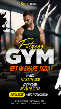 Black Joyful Fitness Training Instagram Story template