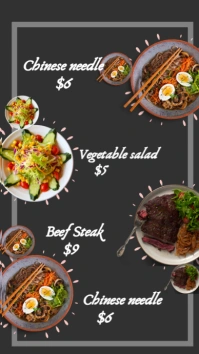 Black Joyful Food Menu Instagram Story Instagram-verhaal template