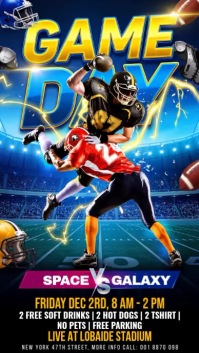 สีดำ Football Game Day Historia de Instagram Template
